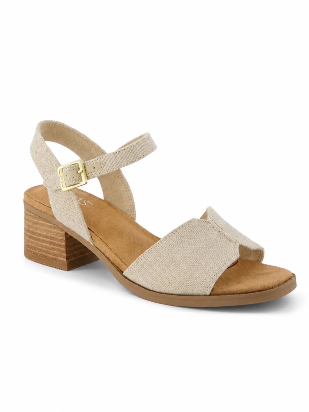 *NEW* TOMS Women’s Beige Canvas Slingback Sandals size 7